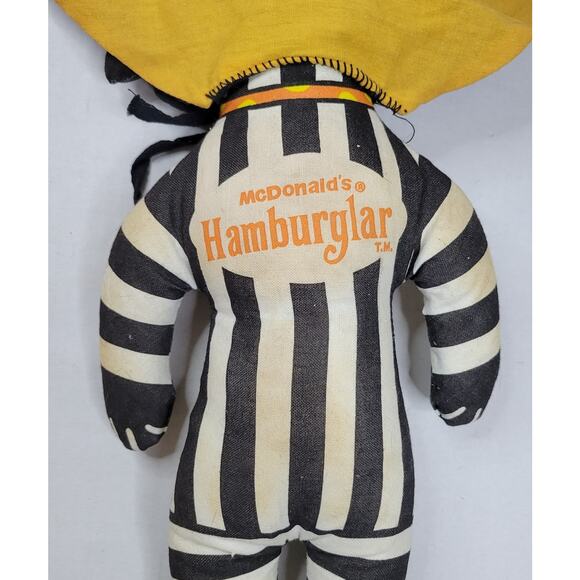 Vtg 1970s Ronald McDonald and Hamburglar Stuffed Plush Cloth Dolls Set 16 in ea. - Picture 3 of 3